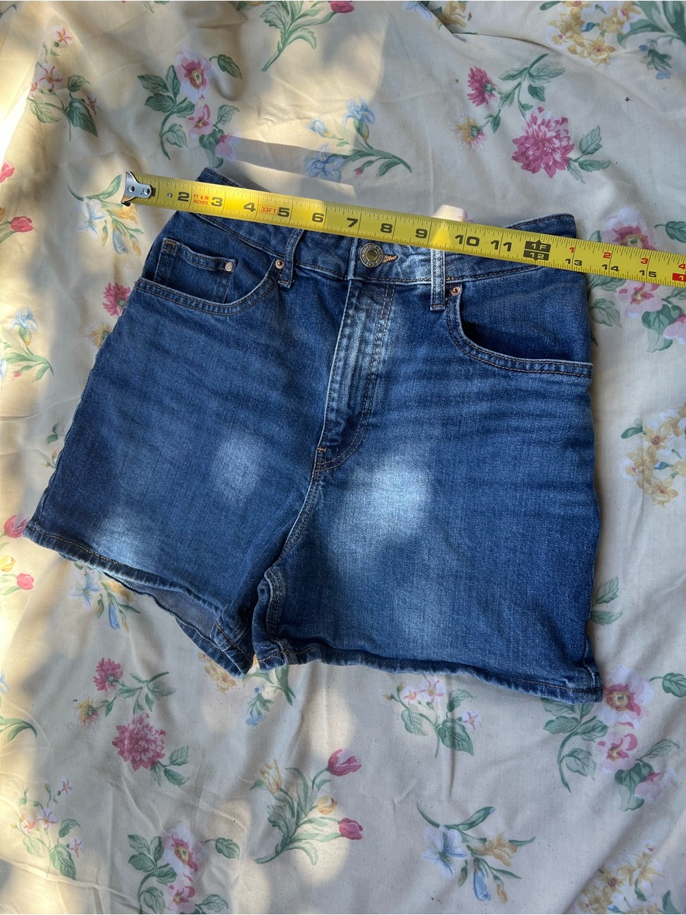 New York Laundry Classic Blue High-Rise Denim Shorts